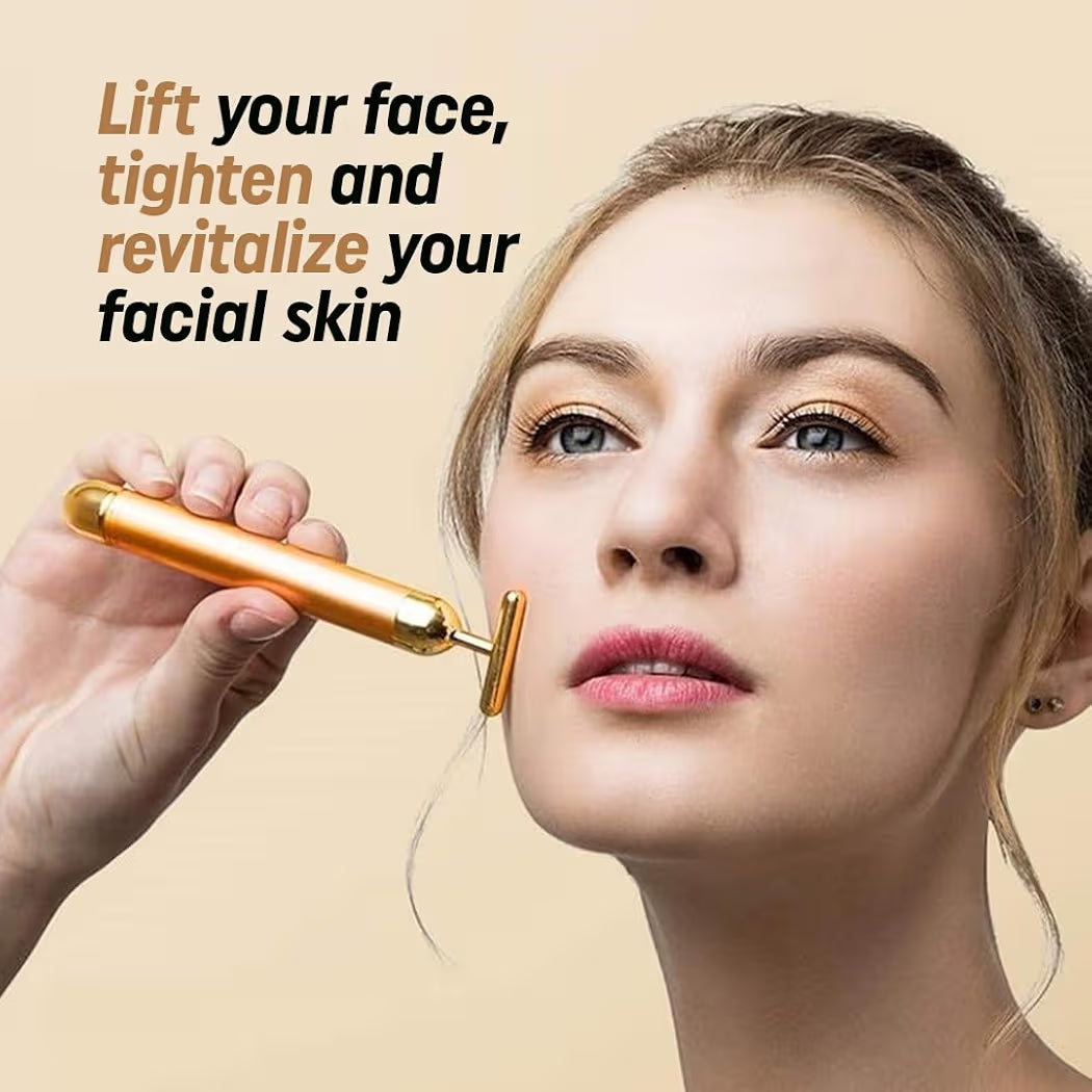 24K Gold Energy Beauty Bar – Facial Massager
