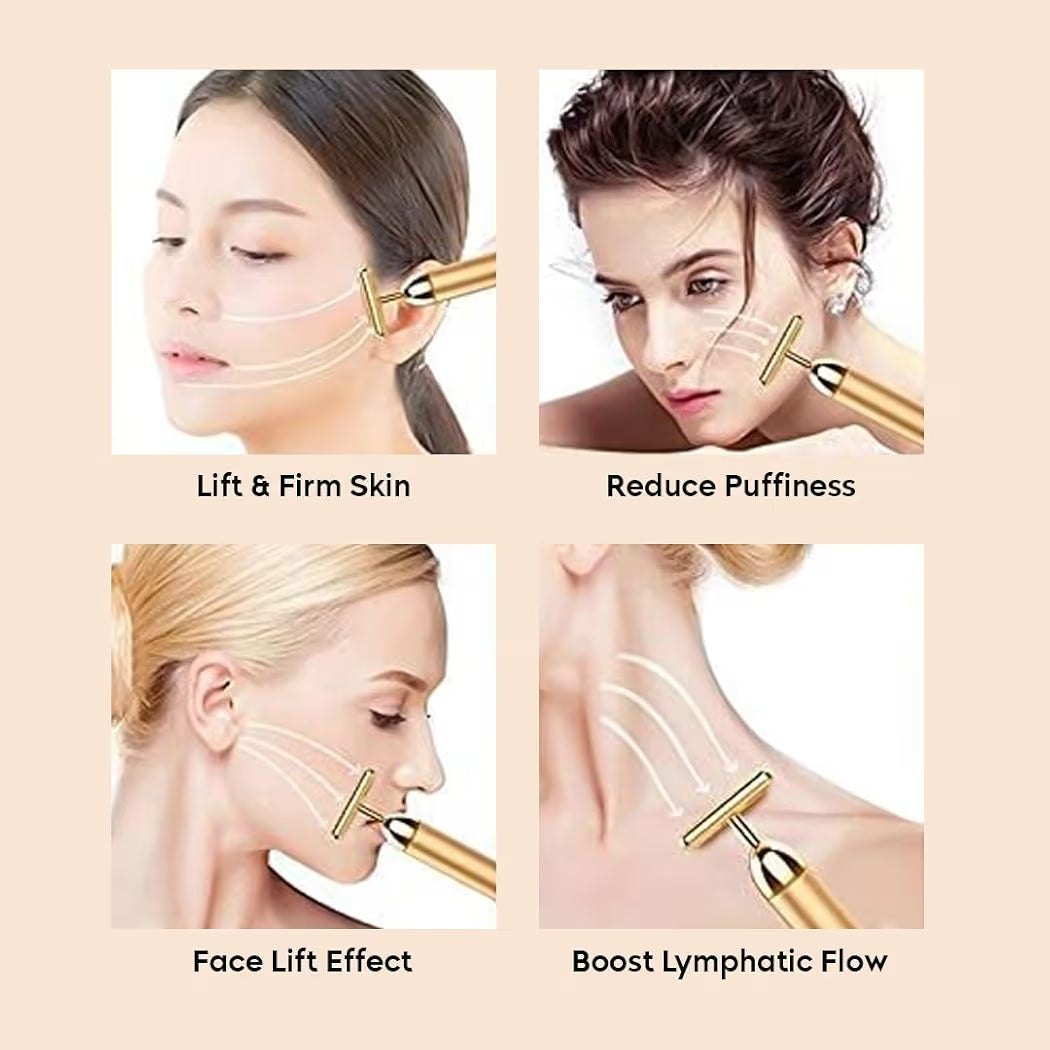 24K Gold Energy Beauty Bar – Facial Massager