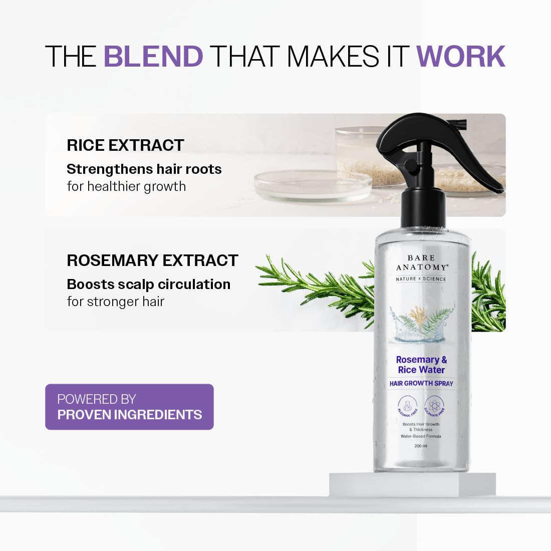 Rosemary & Rice Water Hair Growth Spray - (100) ml