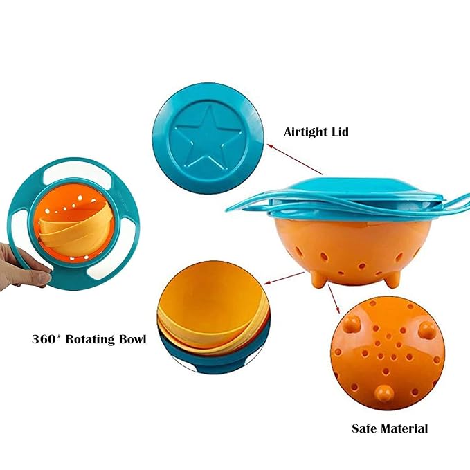 “360° Gyro Toddler Bowl – Spill Proof”
