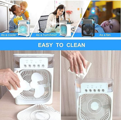Portable Mini Air Cooler Fan – USB Rechargeable