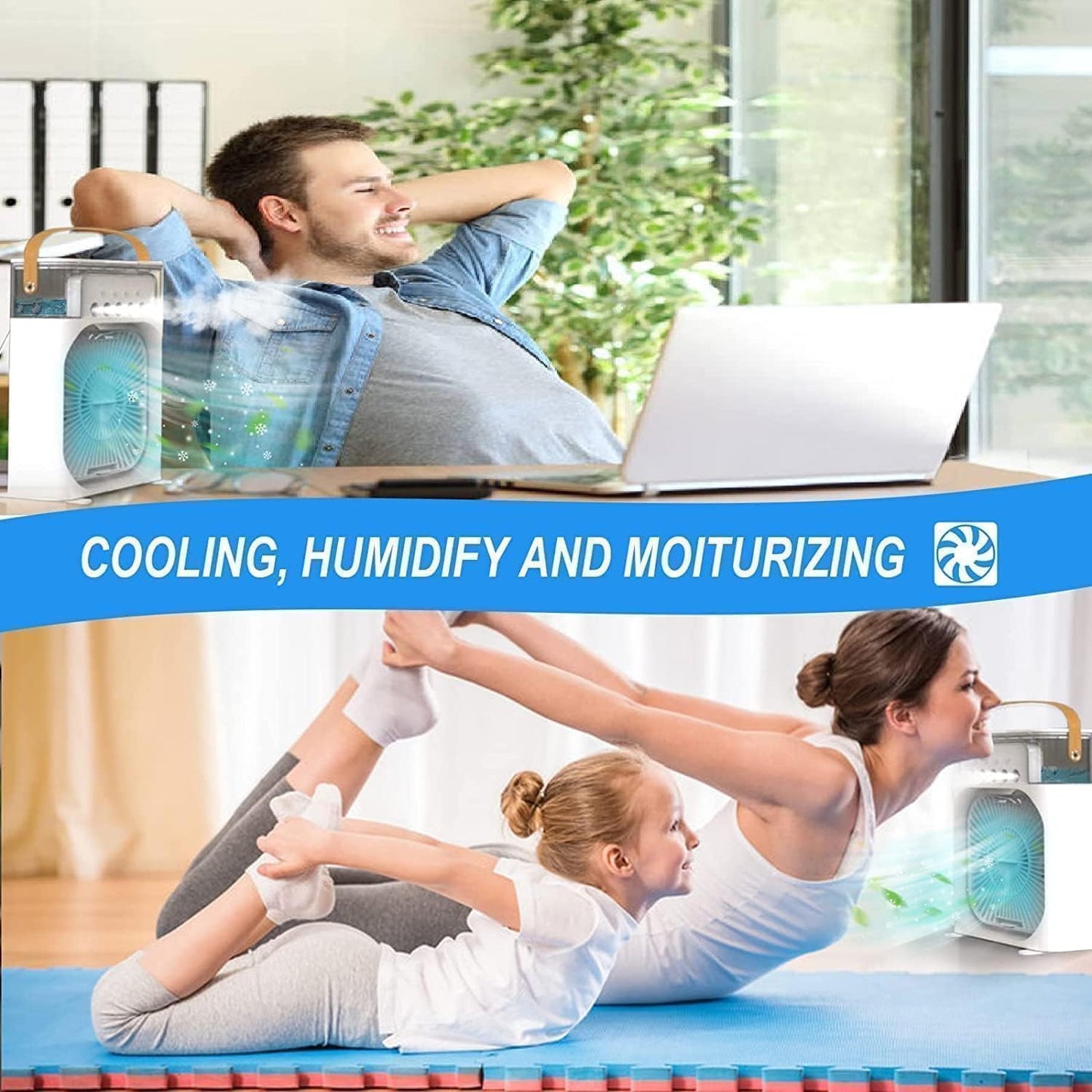 Portable Mini Air Cooler Fan – USB Rechargeable